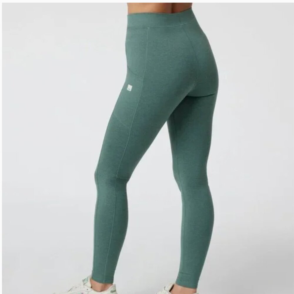 Vuori Granite Pocket Dreamknit Leggings Sea Pine Heather Green Medium *NO Tag - Picture 2 of 13
